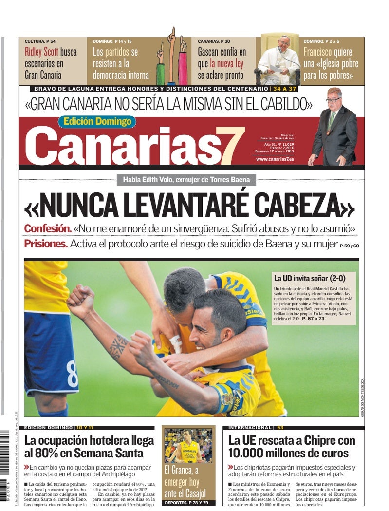 Portada Canarias7 17-03-2013