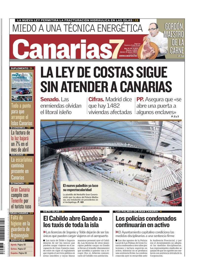 Portada Canarias7 21-03-2013