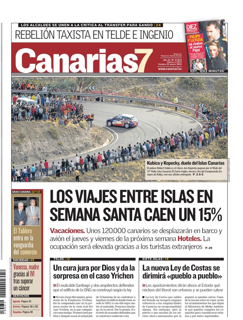 Portada Canarias7 22-03-2013