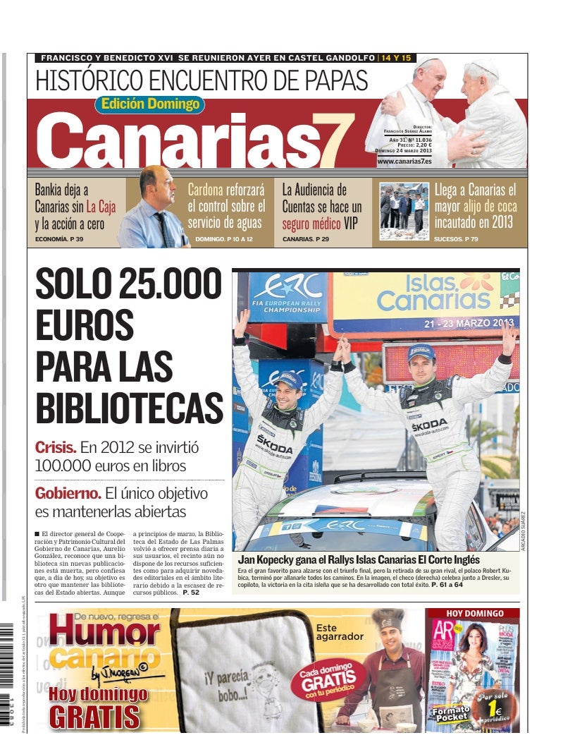 Portada Canarias7 24-03-2013