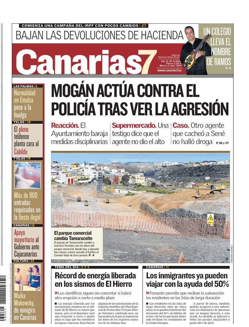 Portada Canarias7 02-04-2013