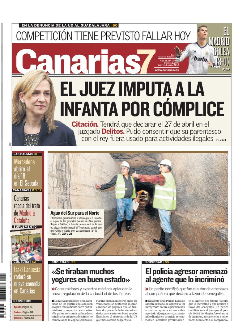 Portada Canarias7 04-04-2013