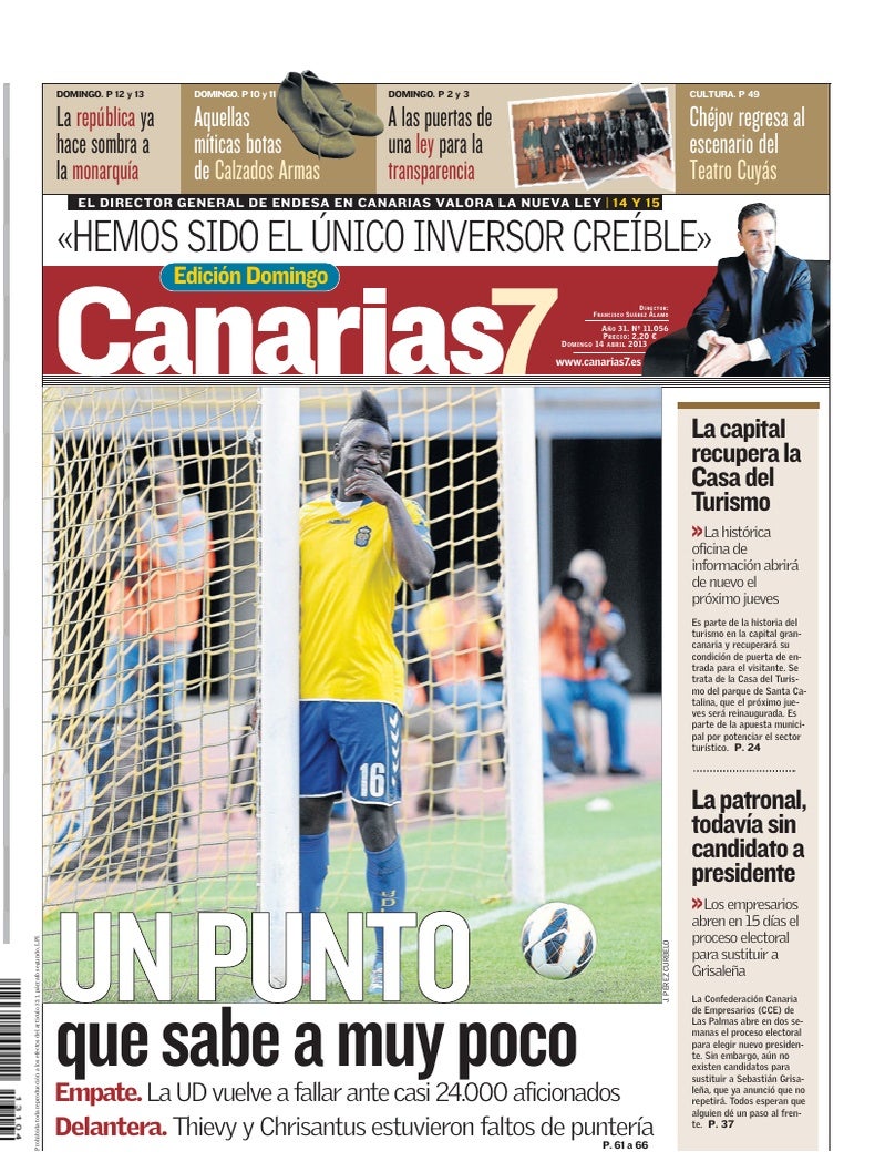 Portada Canarias7 14-04-2013