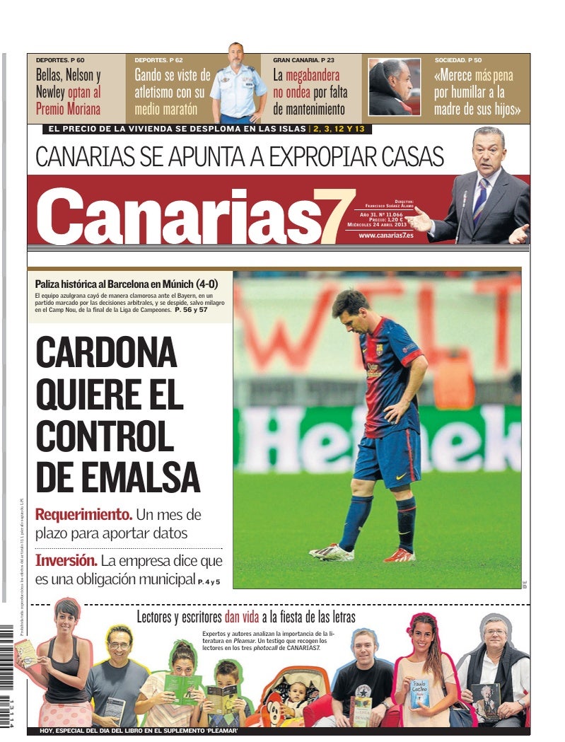 Portada Canarias7 24-04-2013