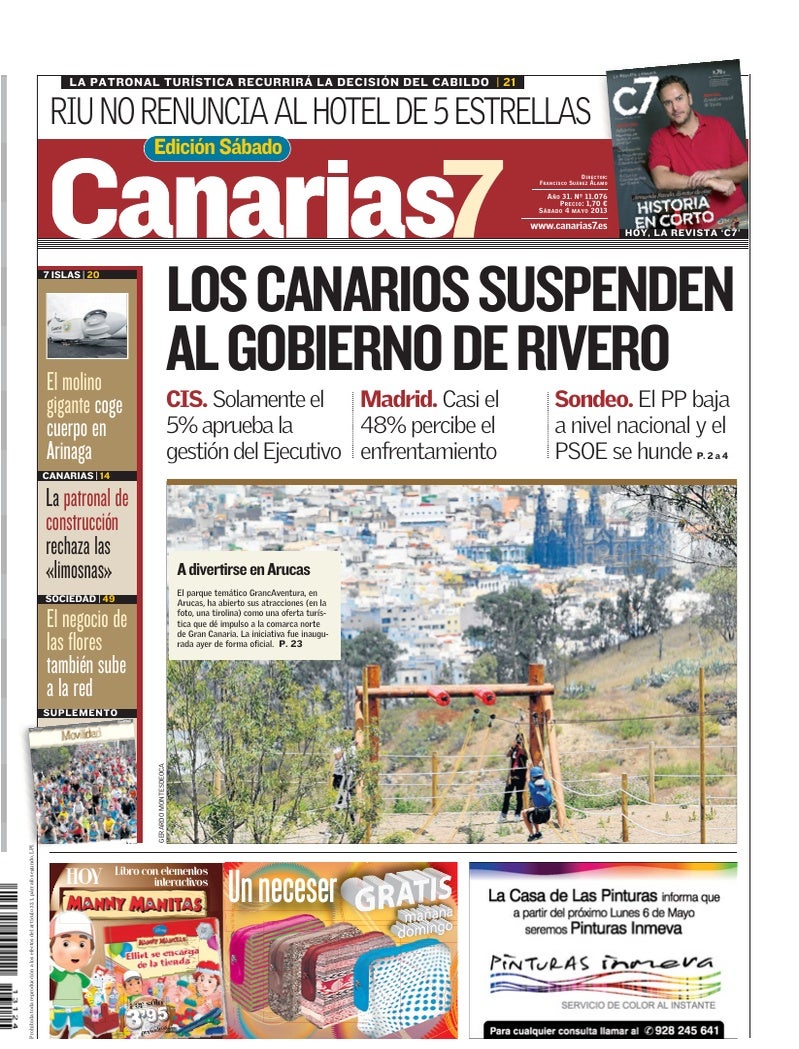Portada Canarias7 04-05-2013