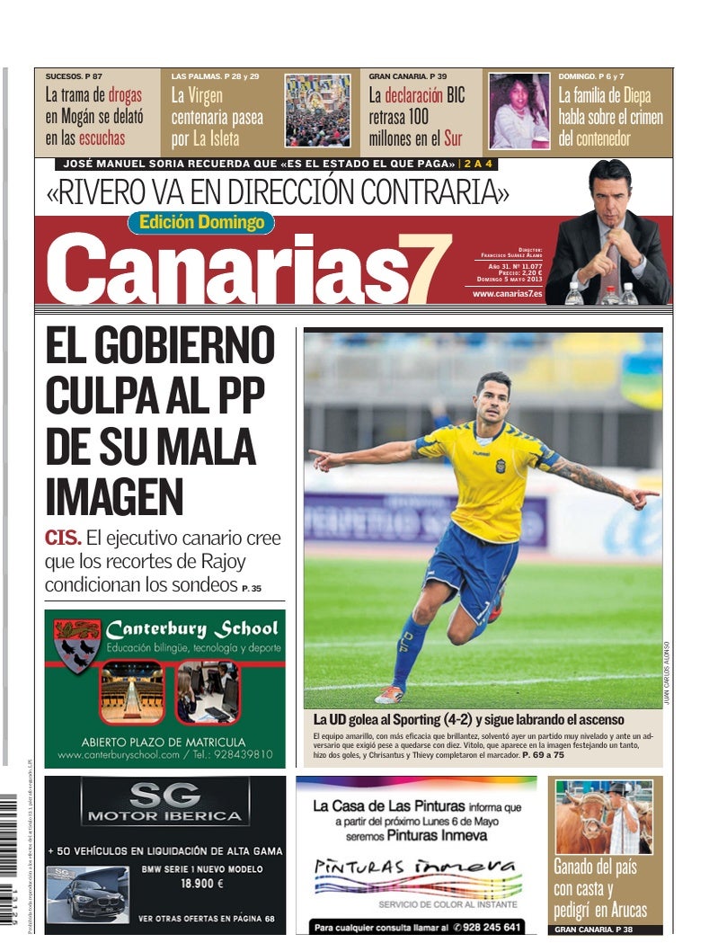 Portada Canarias7 05-05-2013