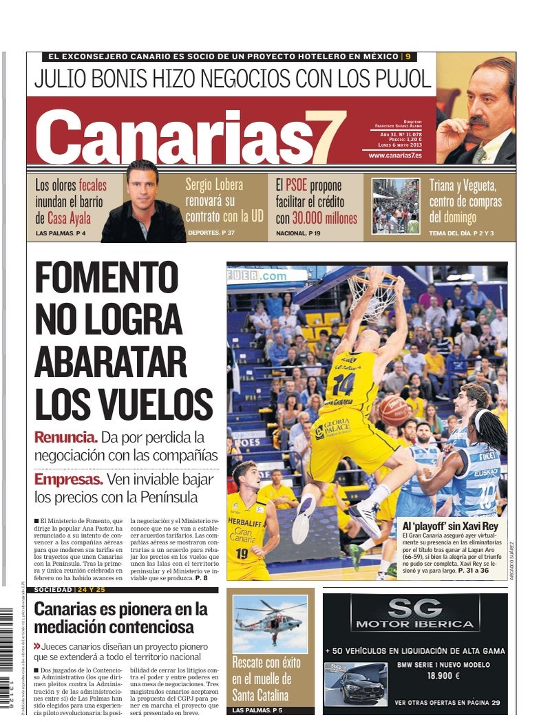 Portada Canarias7 06-05-2013