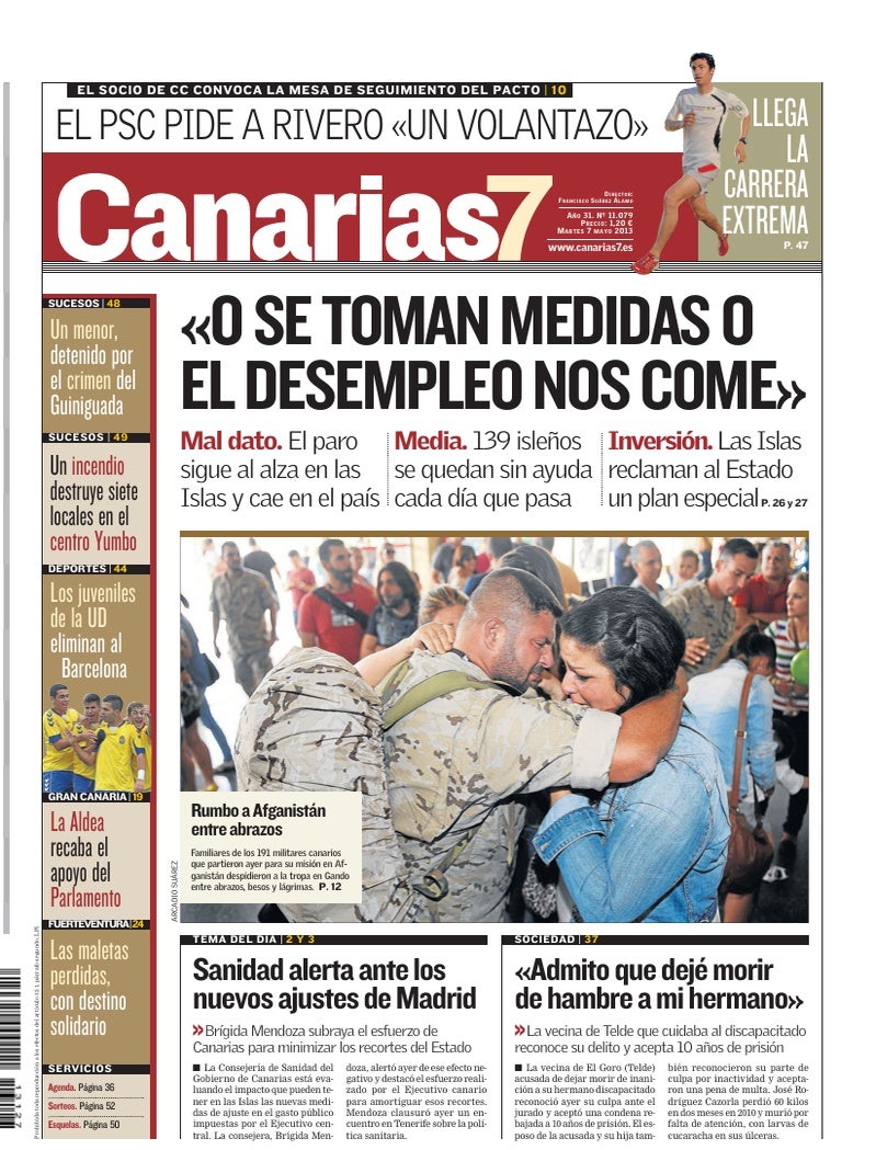 Portada Canarias7 07-05-2013