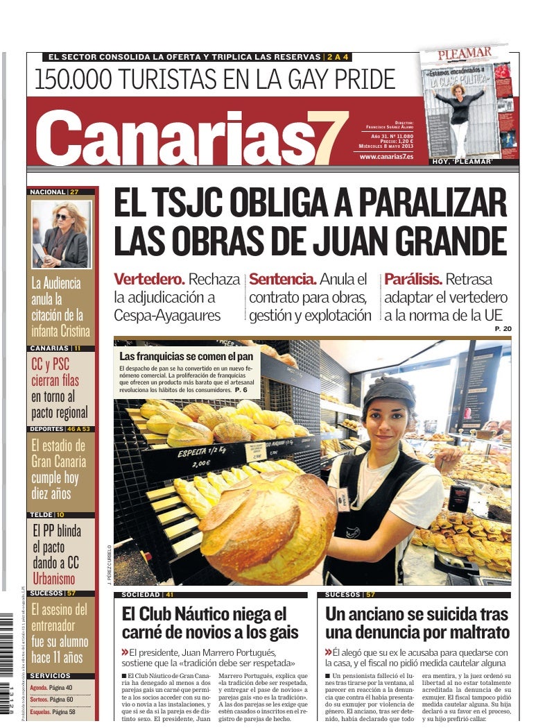 Portada Canarias7 08-05-2013