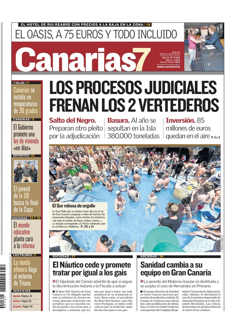 Portada Canarias7 09-05-2013