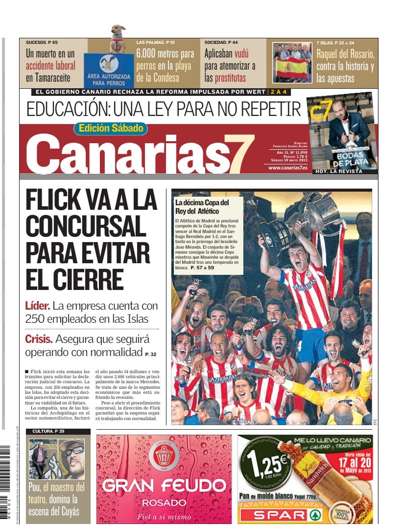 Portada Canarias7 18-05-2013