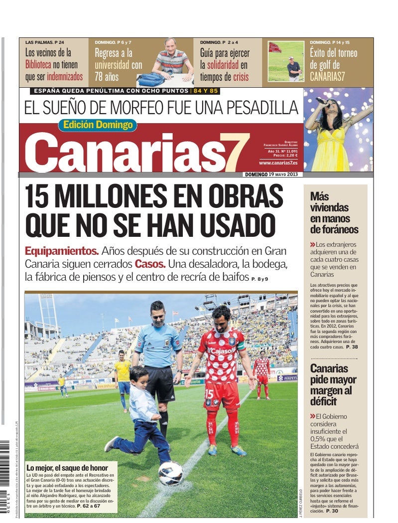 Portada Canarias7 19-05-2013