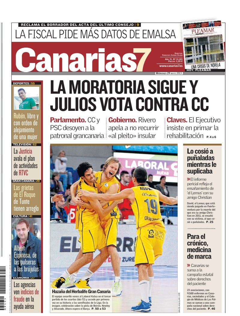 Portada Canarias7 29-05-2013