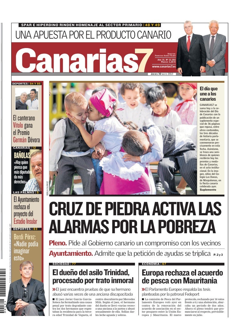 Portada Canarias7 30-05-2013