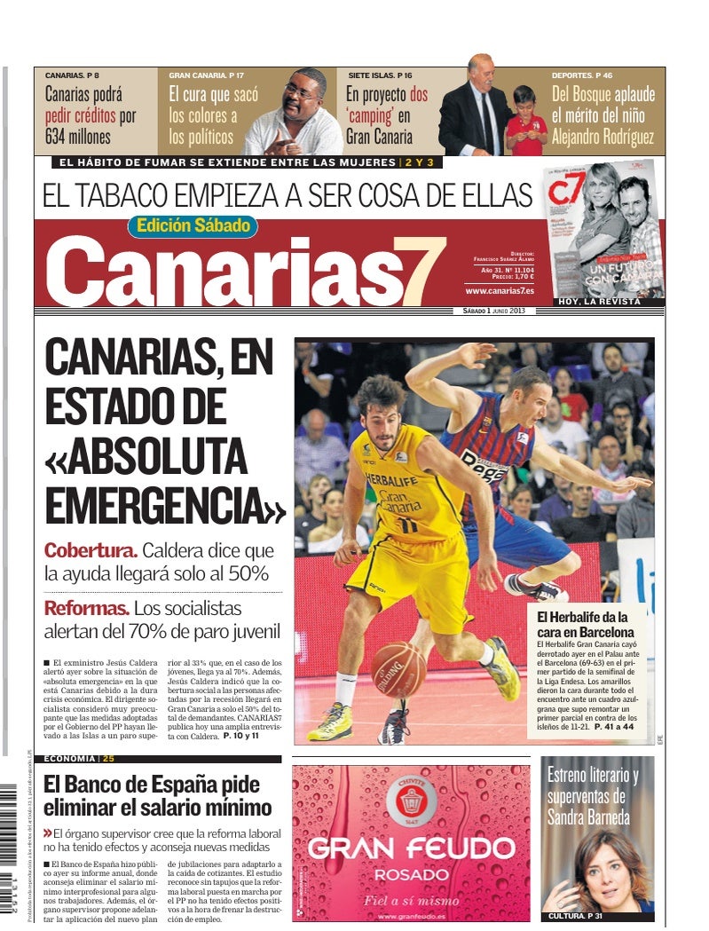 Portada Canarias7 01-06-2013