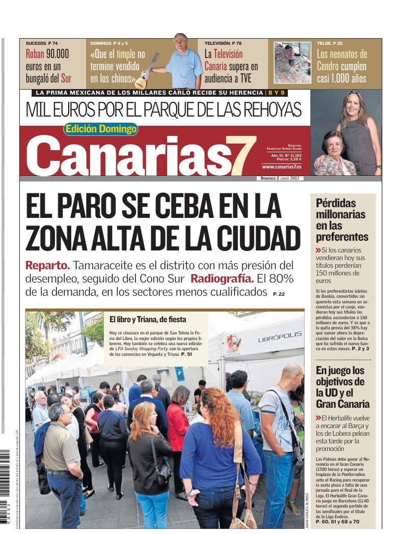 Portada Canarias7 02-06-2013