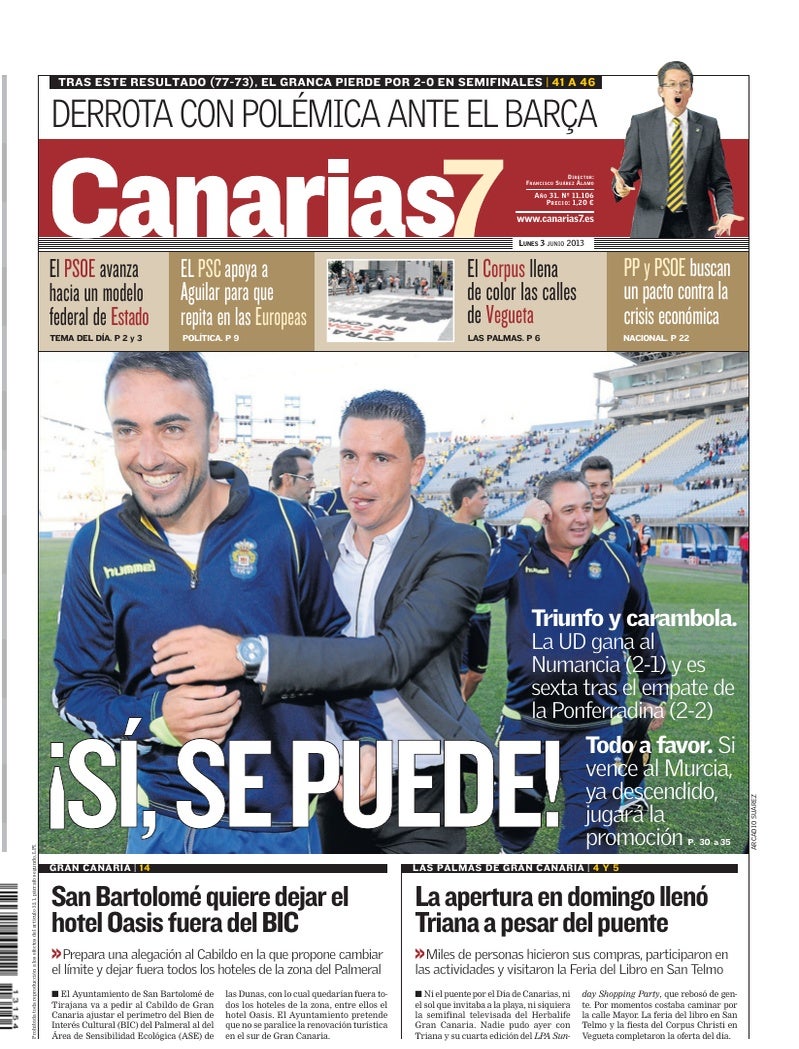 Portada Canarias7 03-06-2013