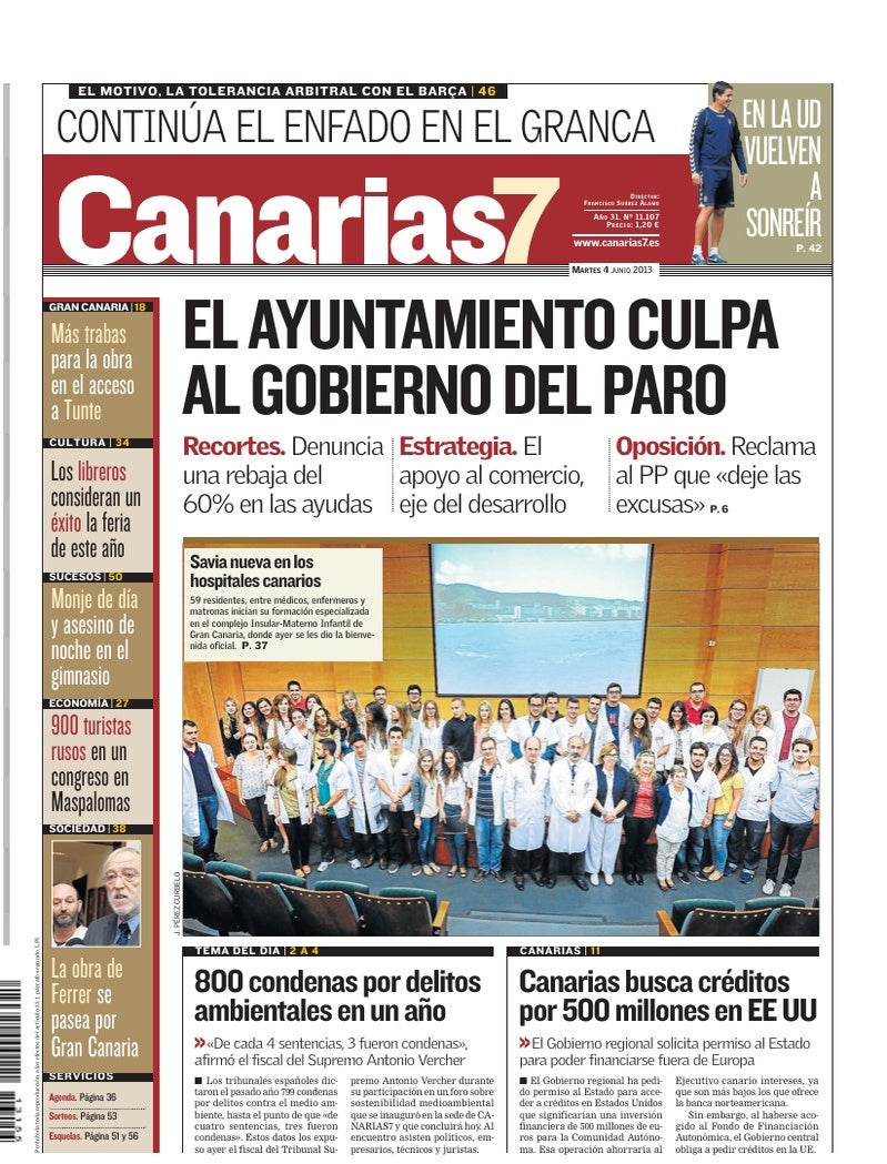 Portada Canarias7 04-06-2013