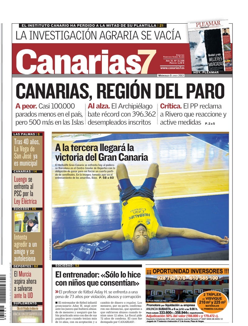 Portada Canarias7 05-06-2013