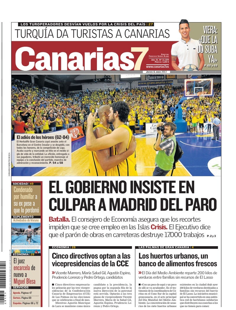 Portada Canarias7 06-06-2013