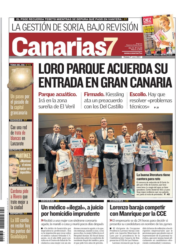 Portada Canarias7 07-06-2013