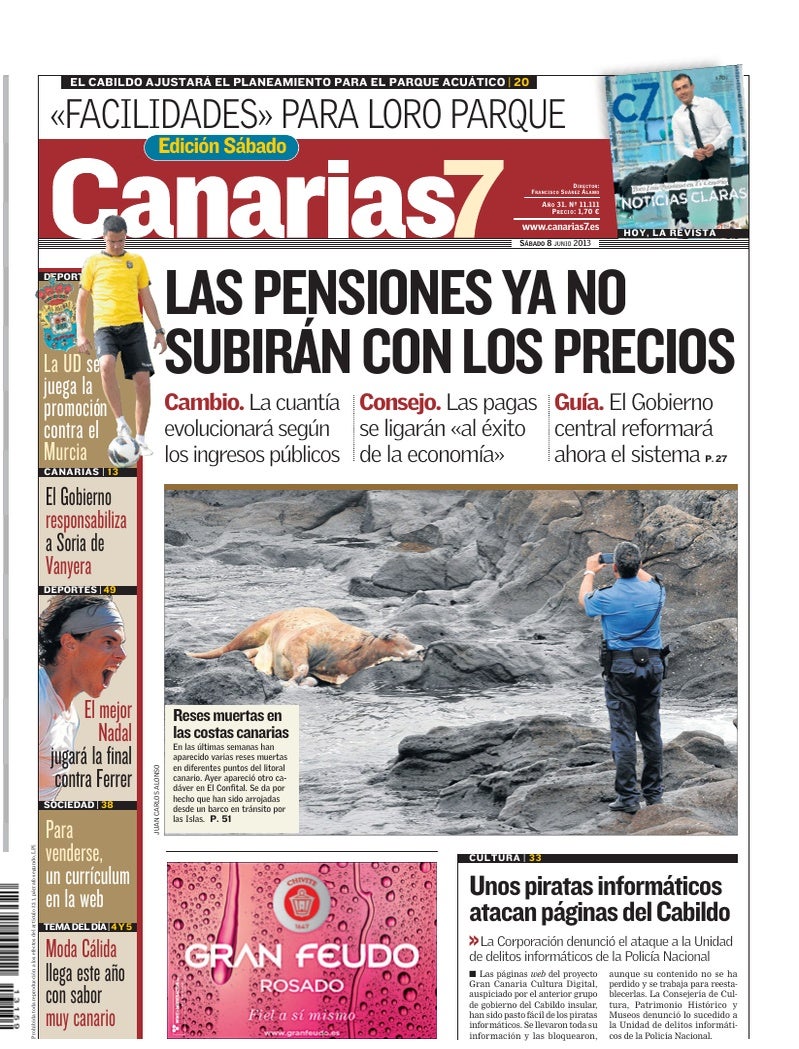 Portada Canarias7 08-06-2013