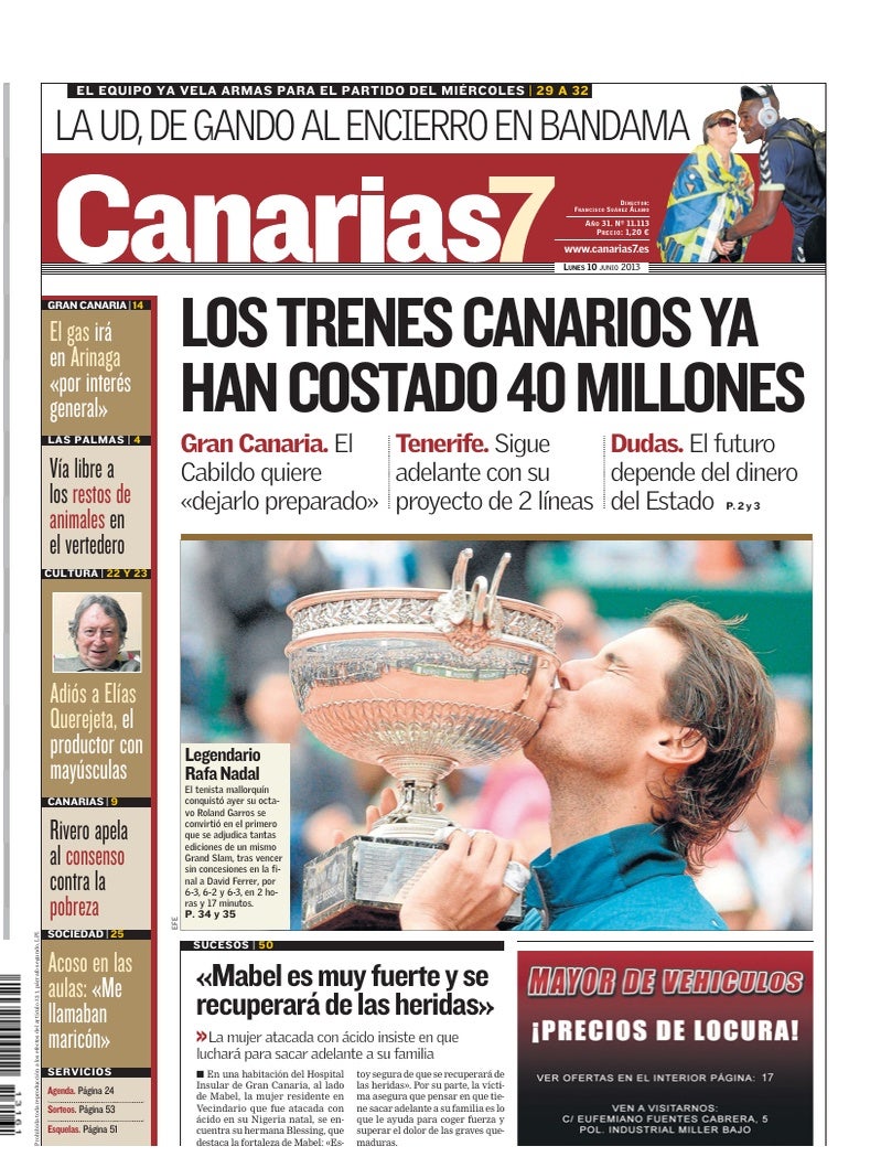 Portada Canarias7 10-06-2013