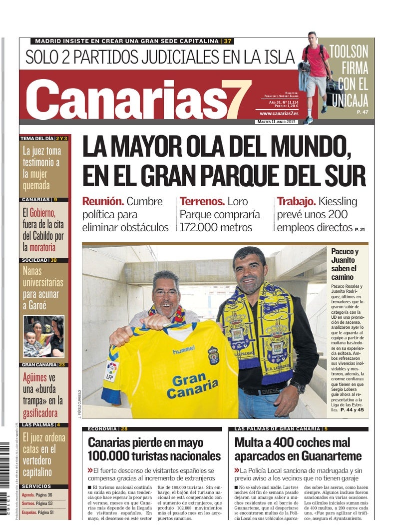 Portada Canarias7 11-06-2013