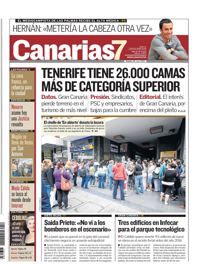 Portada Canarias7 14-06-2013