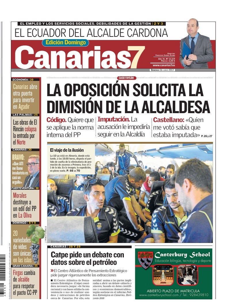 Portada Canarias7 16-06-2013