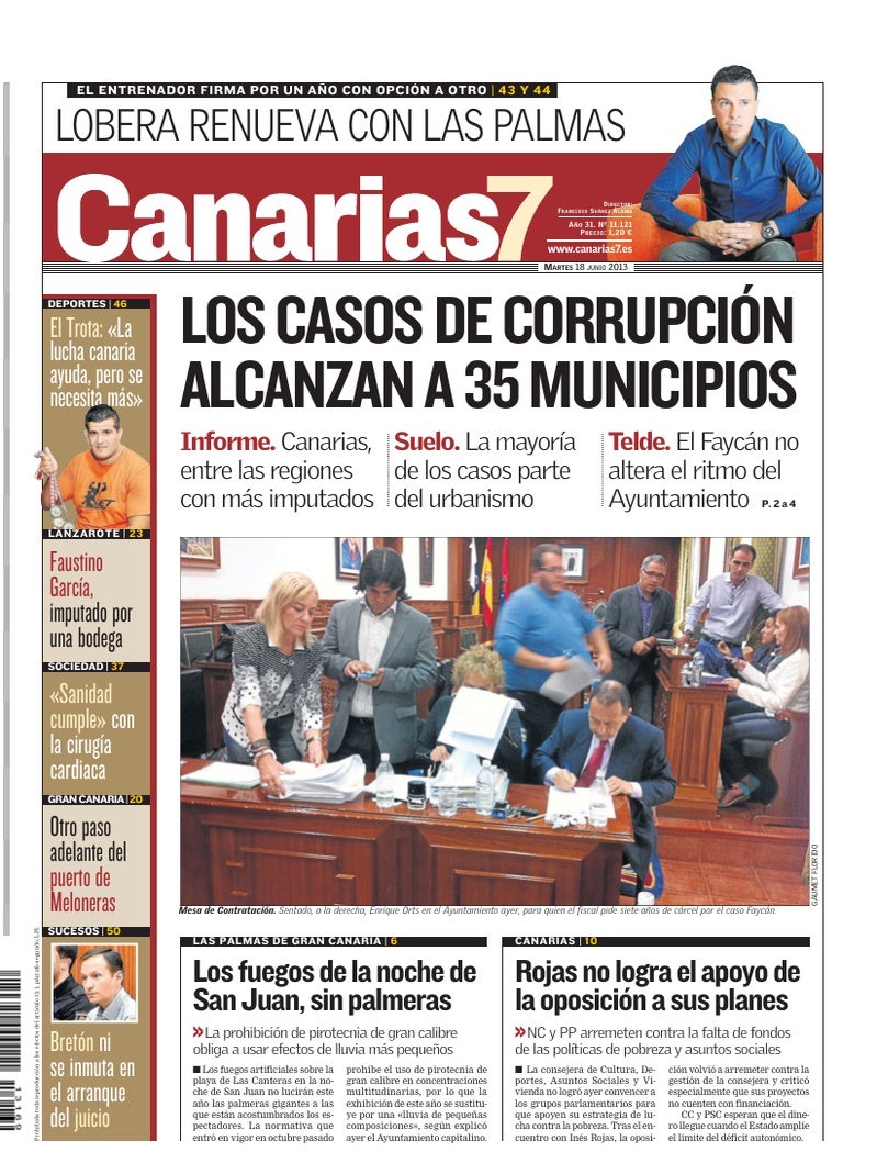 Portada Canarias7 18-06-2013