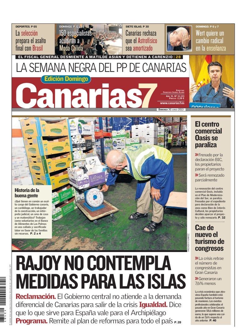 Portada Canarias7 30-06-2013