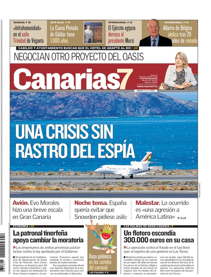 Portada Canarias7 04-07-2013