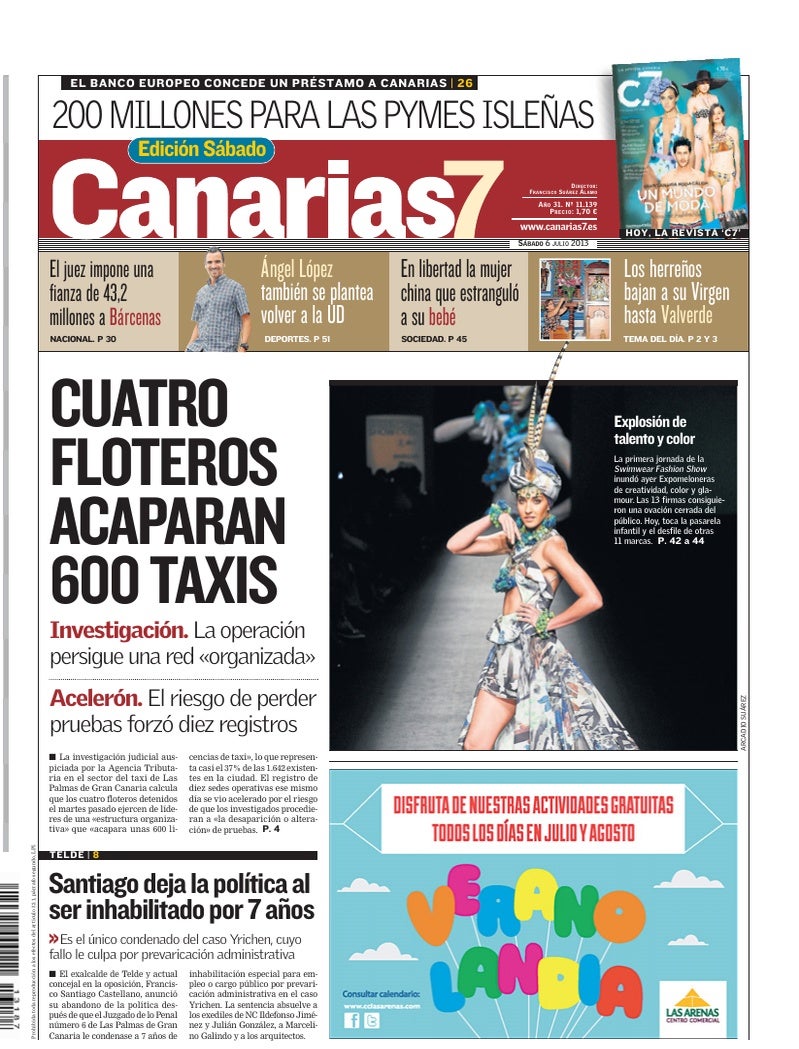 Portada Canarias7 06-07-2013