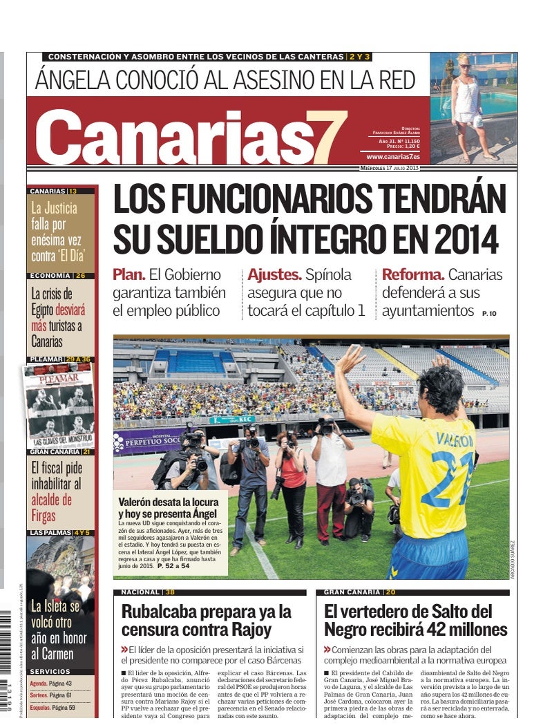 Portada Canarias7 17-07-2013