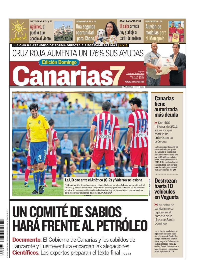 Portada Canarias7 11-08-2013