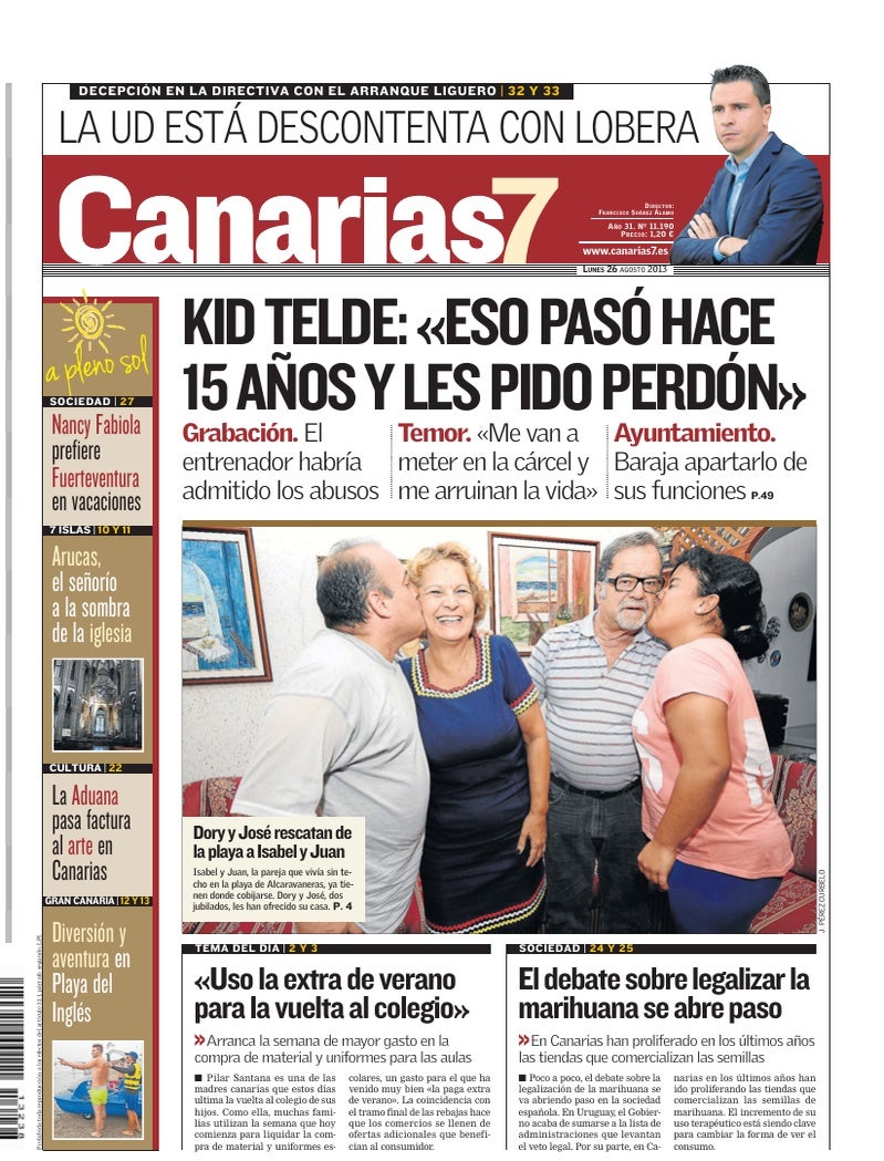 Portada Canarias7 26-08-2013
