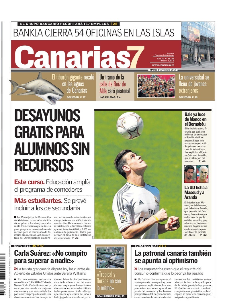 Portada Canarias7 03-09-2013