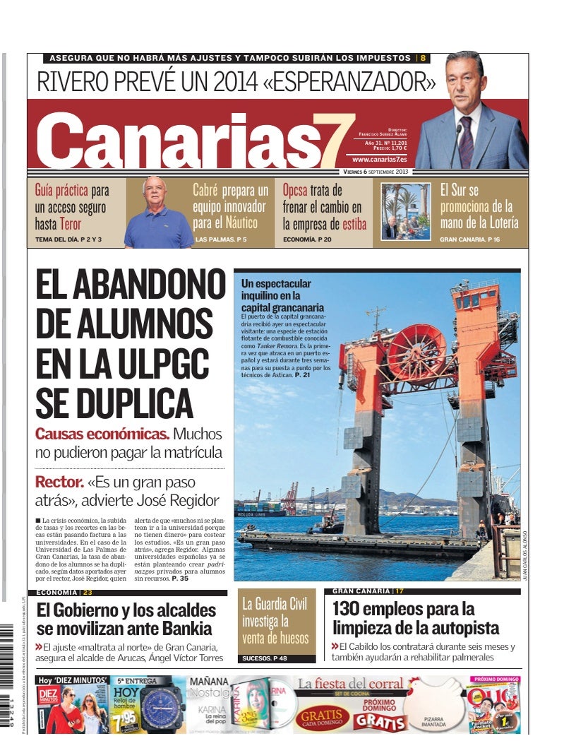 Portada Canarias7 06-09-2013