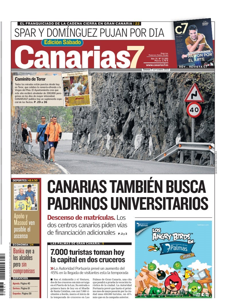 Portada Canarias7 07-09-2013