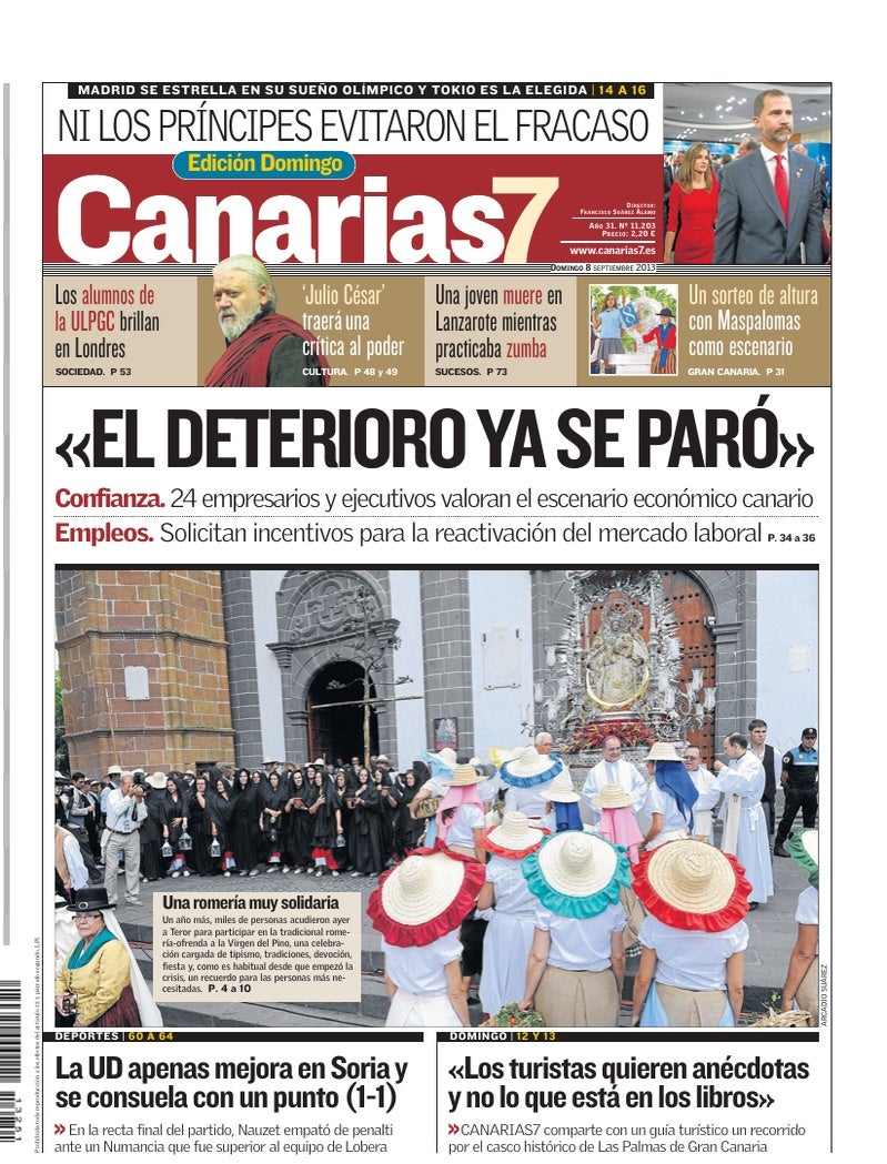 Portada Canarias7 08-09-2013