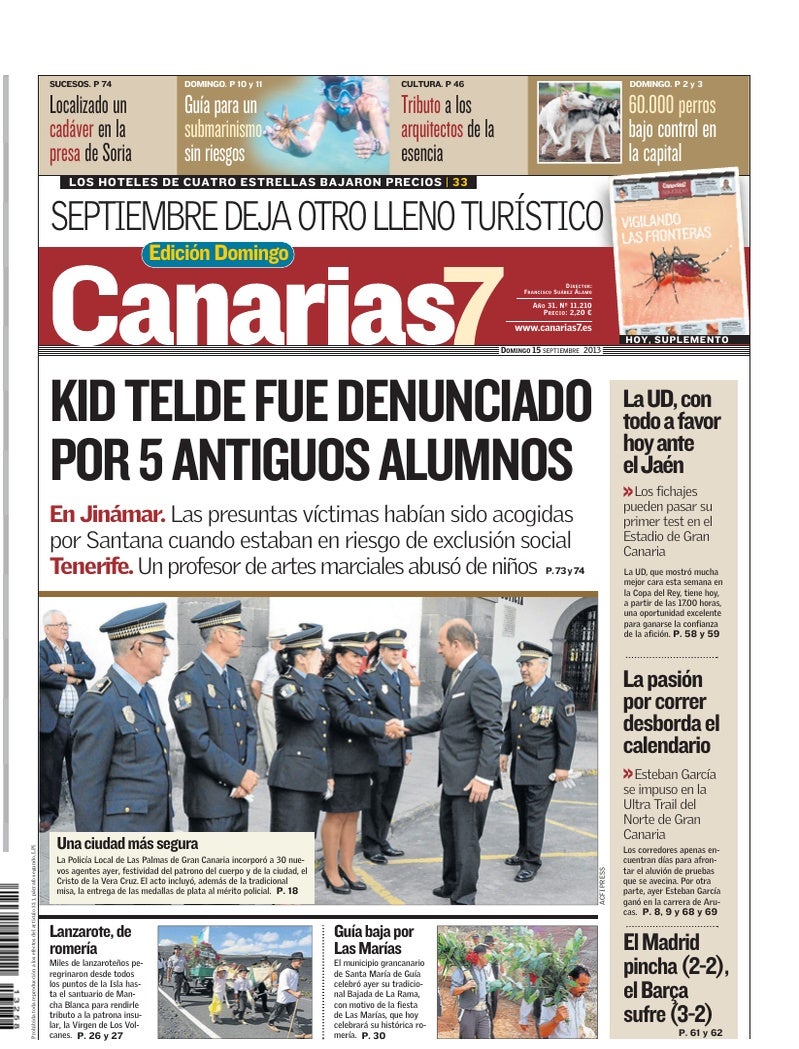 Portada Canarias7 15-09-2013