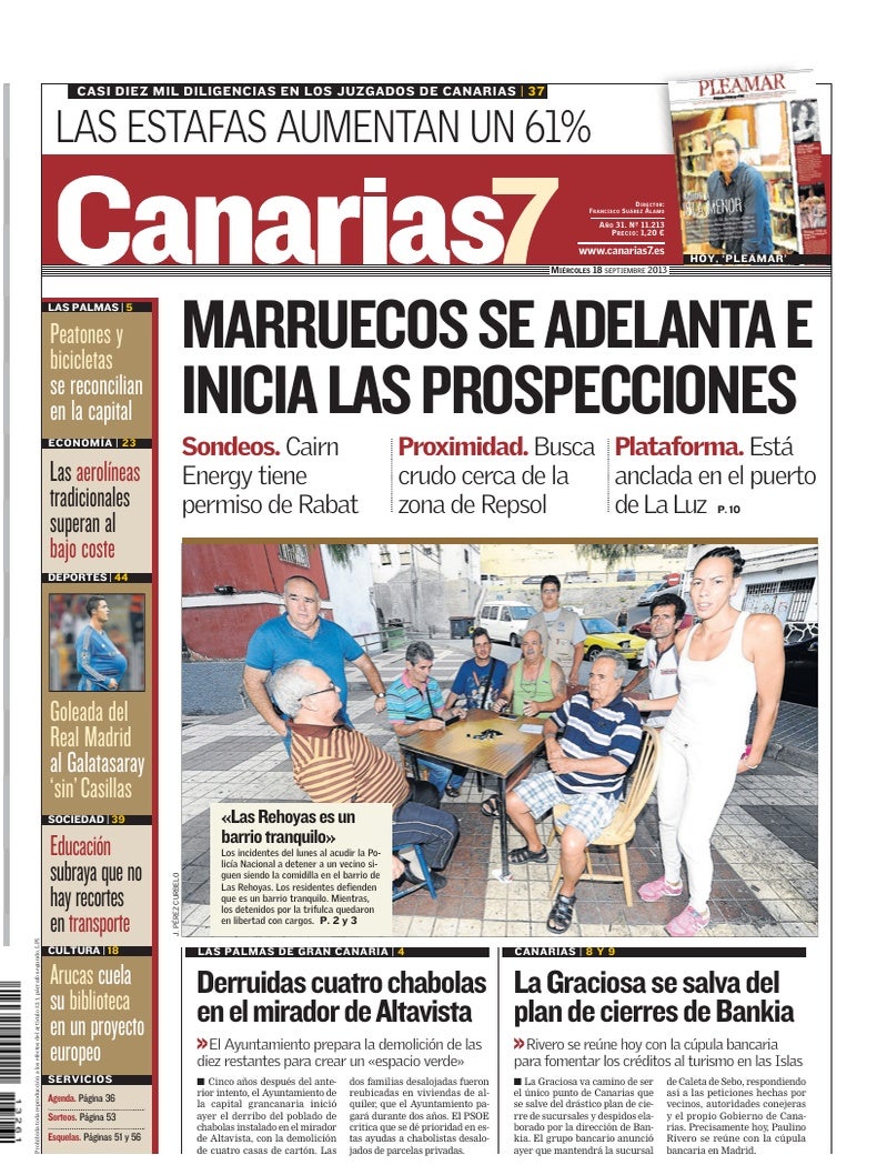 Portada Canarias7 18-09-2013