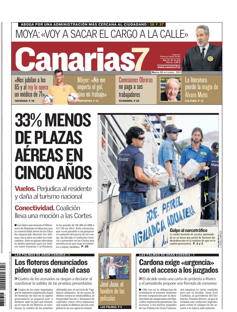 Portada Canarias7 24-09-2013