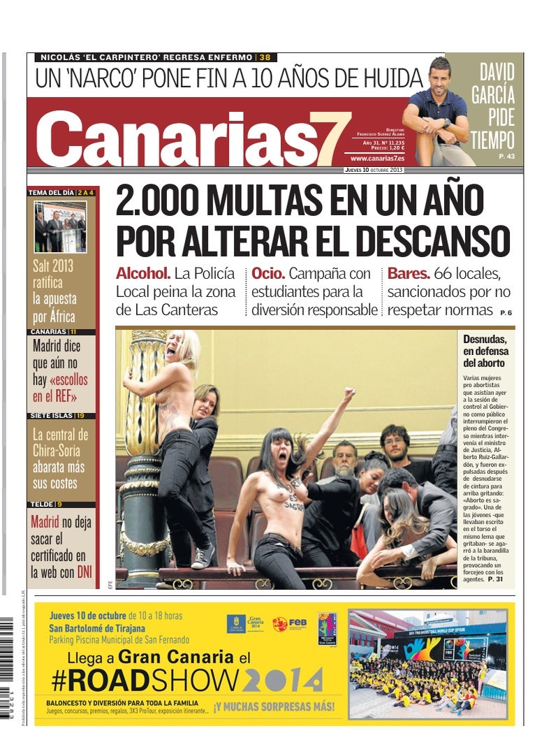 Portada Canarias7 10-10-2013