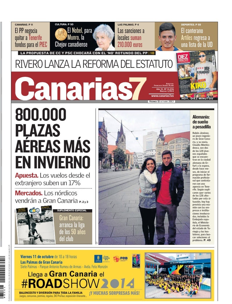 Portada Canarias7 11-10-2013