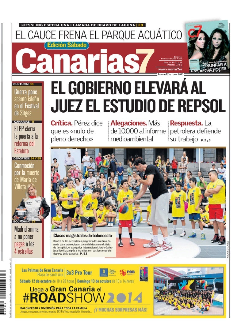 Portada Canarias7 12-10-2013