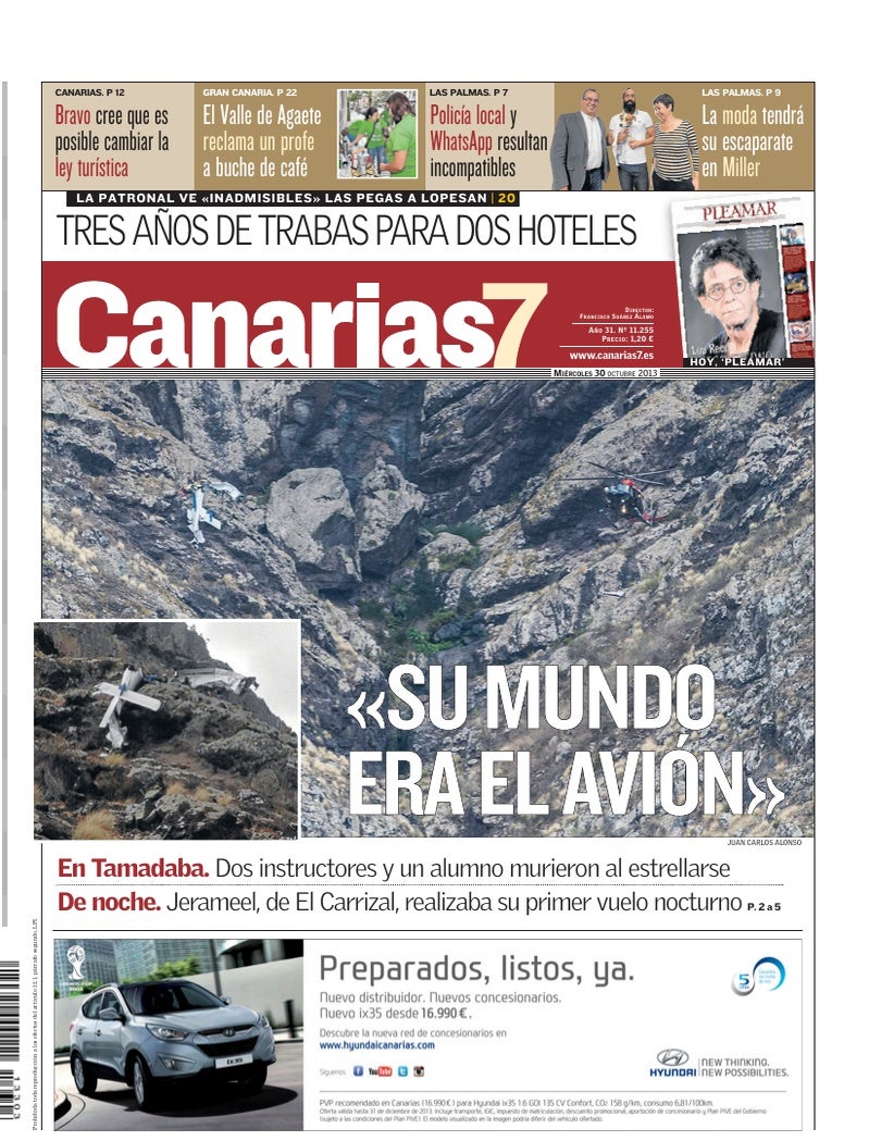 Portada Canarias7 30-10-2013