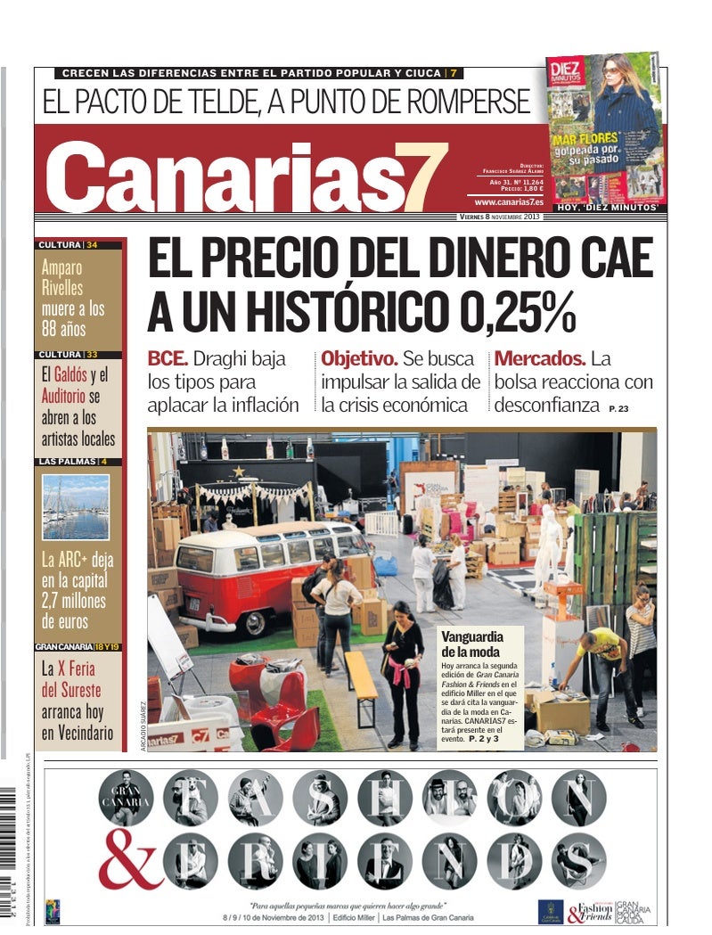 Portada Canarias7 08-11-2013