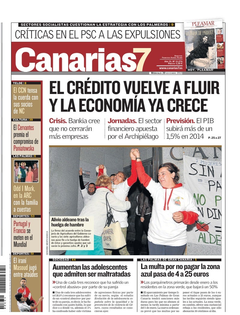 Portada Canarias7 20-11-2013